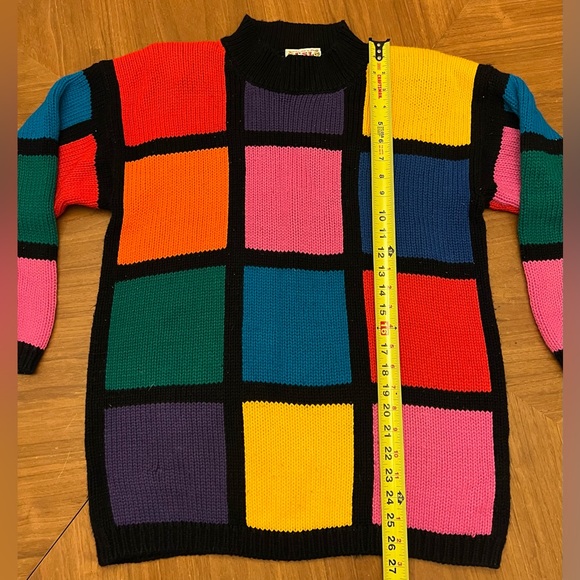 Vintage 80s Colorblock Sweater - Picture 11 of 11